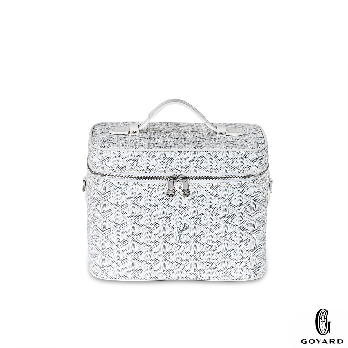 Handbags Goyard Goyard White Goyardine Muse Vanity Case